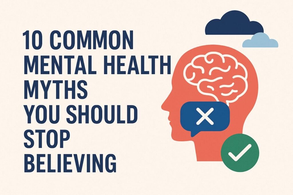 10 Common Mental Health Myths You Should Stop Believing - mindliftnow.com - AI generated image using chatgpt