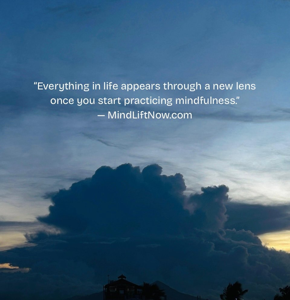 Mindful living Poster 1 - Credits — Quote: Neffi Rafiya, Image: Reeha Mesnad - mindliftnow.com