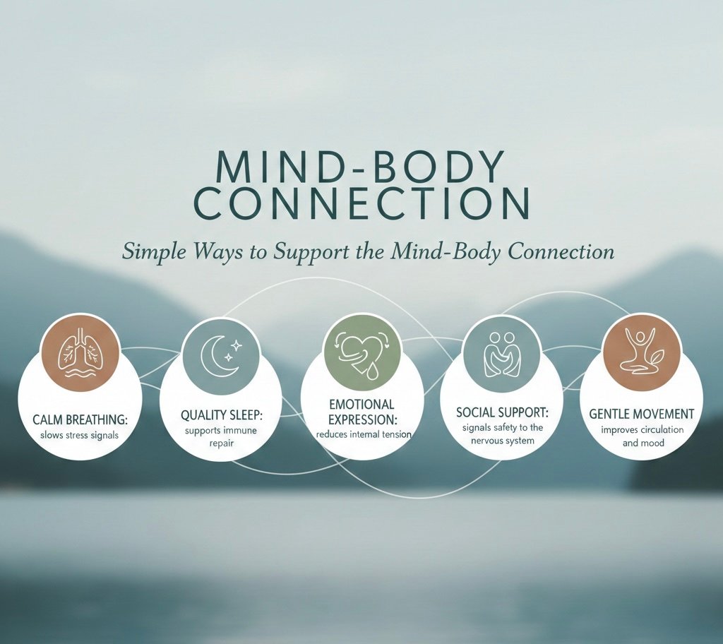 Mind-Body Connection - Poster 2 - mindliftnow.com - AI generated image using Gemini