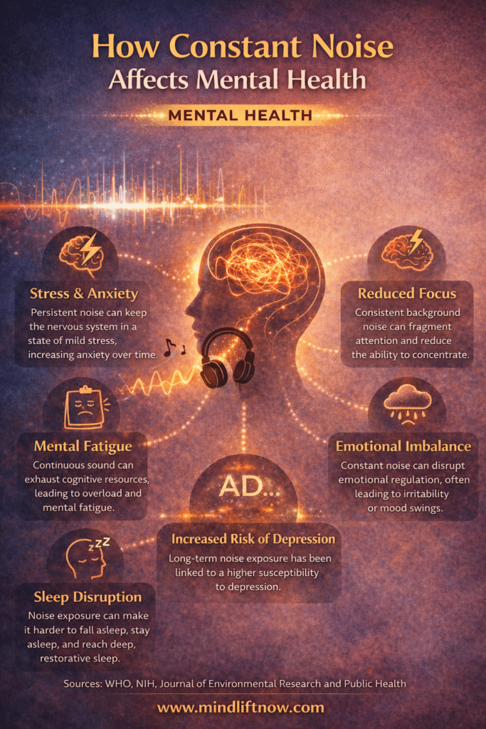 Noise - Poster 2 - mindliftnow.com - AI generated image using chatgpt