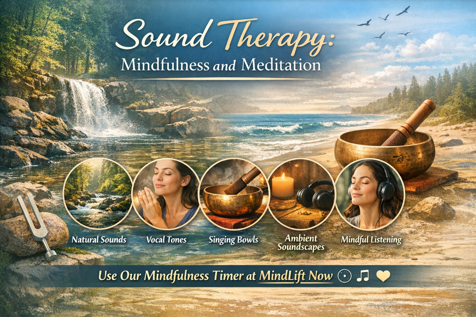 Sound Therapy - Poster 1 - mindliftnow.com - AI generated image using chatgpt